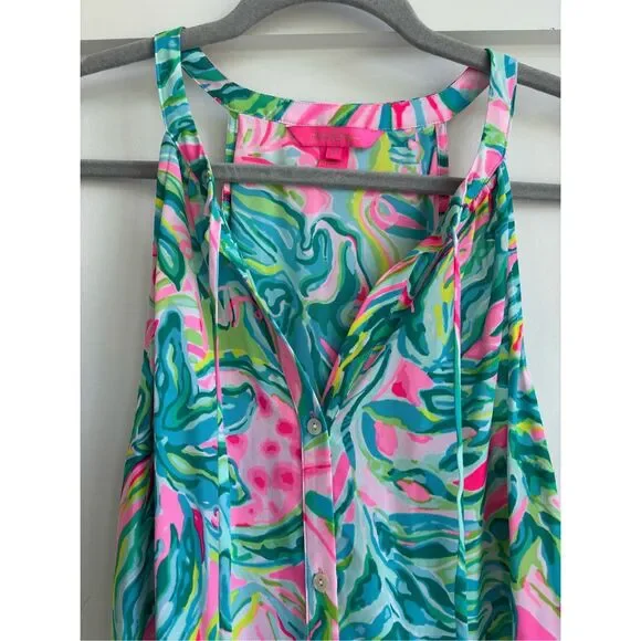 NWOT LILLY PULITZER SIZE  LULIANA TIERED MAXI DRESS *ONE IN A MELON*, Med $198 - Picture 5 of 9
